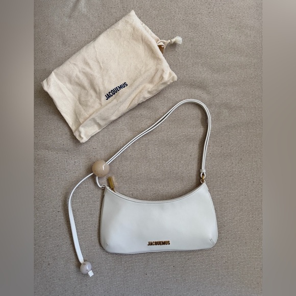 Jacquemus Handbags - Jacquemus The Bisous Perle Shoulder Bag White